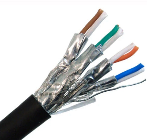 CAT7A Bulk Ethernet Cable, 10G Inu ile / Ita gbangba Idaabobo Idaji Meji S / FTP, 23 AWG 1000ft