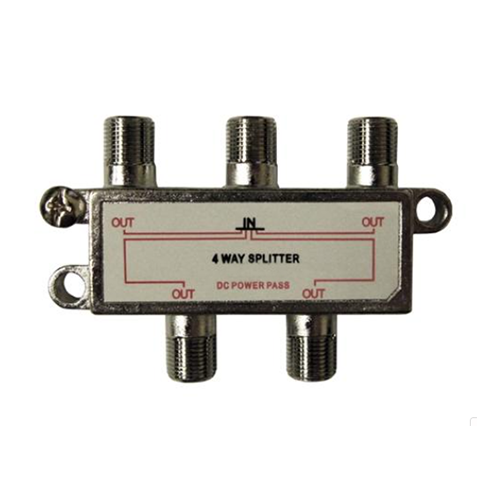 Coax splitter 2.5GHz, DC Power Pass Splitter - 2/3/4/6 / 8-Way